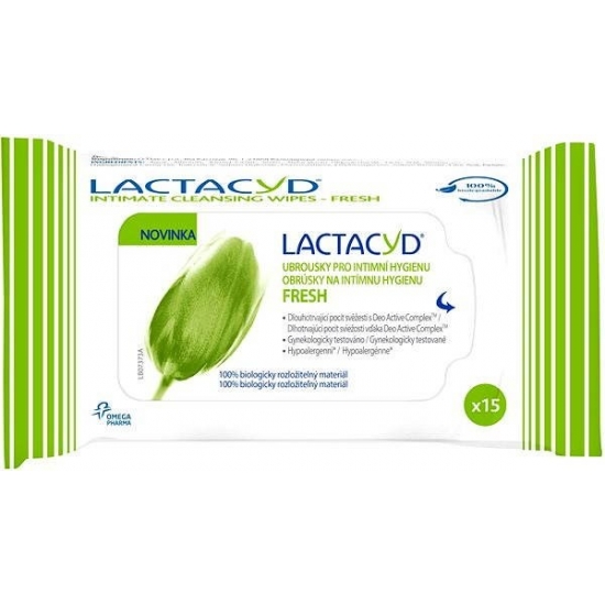 Lactacyd Vlhčené utierky 15 ks  Fresh