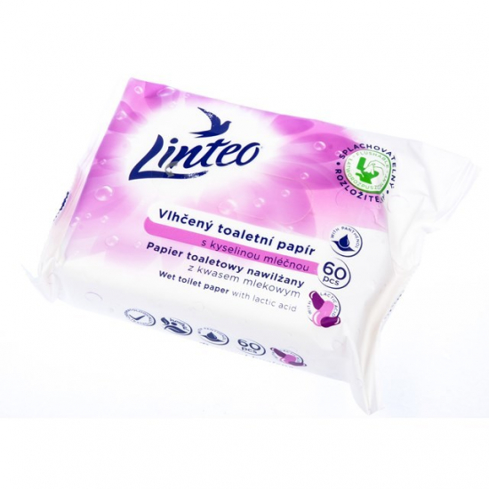 Linteo vlhčené utierky 60ks s kyselinou mliečnou