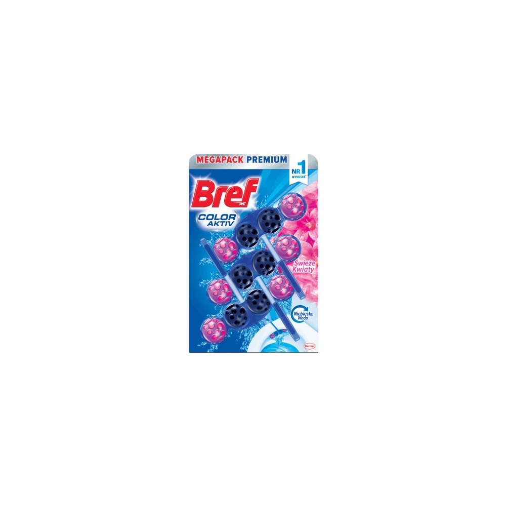 Bref WC Blok Blue Aktiv 3x50g Flowers