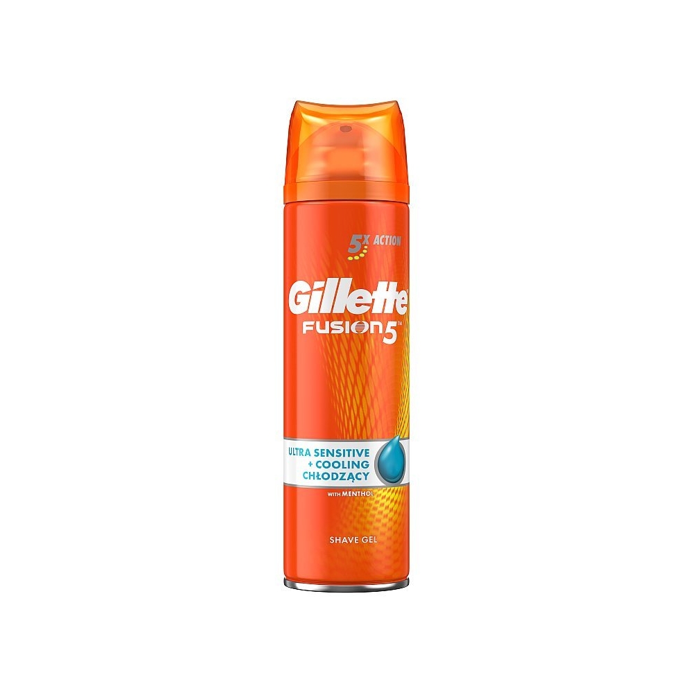 Gillette gél na holenie 200ml Fusion Sensitive with Almond Oil