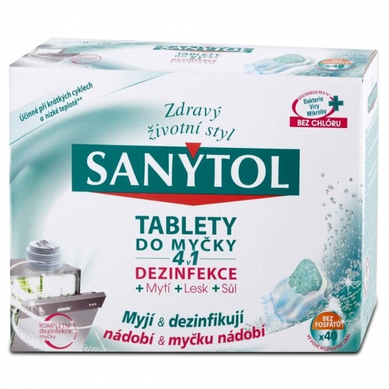 Sanytol tablety do umývačky 4v1 40ks