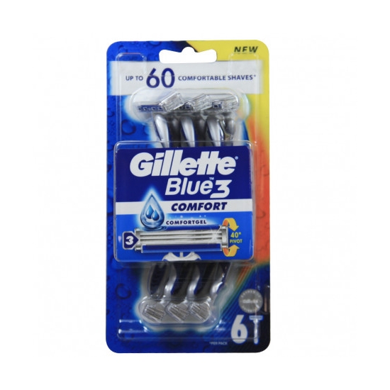 Gillette Blue 3 (6ks) jednorazové holítka