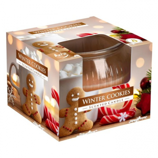 Aura Vonná sviečka v skle 80g Winter cookies