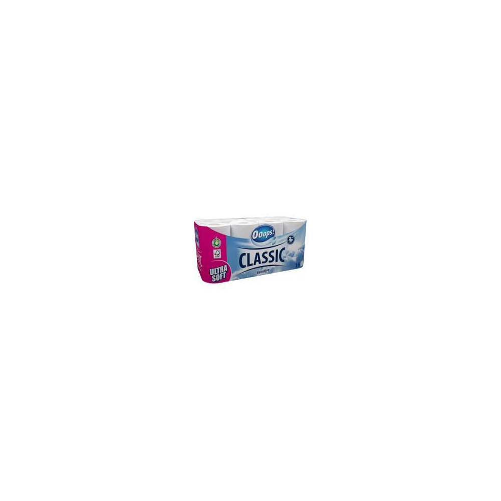 Ooops! Toaletný papier Classic Sensitive/16ks/3 vrstvové