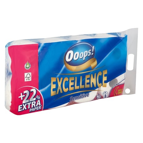 Ooops! Toaletný papier Excellence Sensitive 8rol/3vrstvové