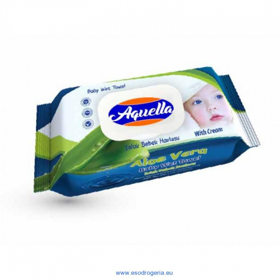Aquella vlhčené utierky detské 60ks Aloe Vera