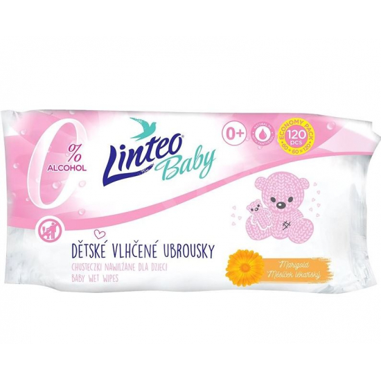 Linteo Vlhčené utierky 120ks Baby soft and cream
