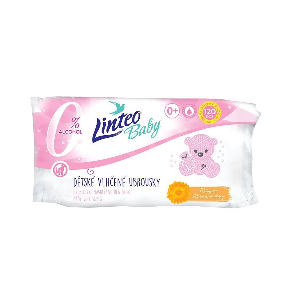 Linteo Vlhčené utierky 120ks Baby soft and cream