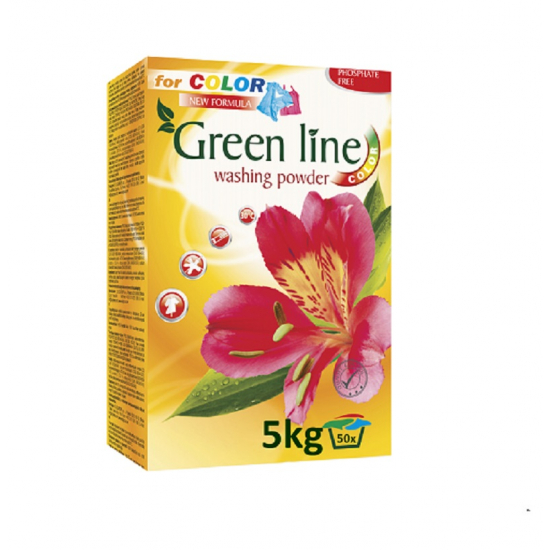 Prací prášok Green line Strong 600g Color