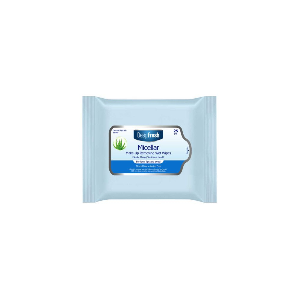 DeepFresh vlhčené utierky odličovacie 25ks Aloe vera