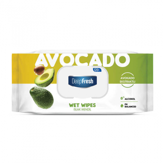 DeepFresh vlhčené utierky FLIP TOP 120ks Avocado