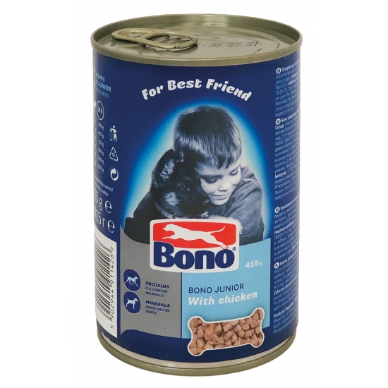 Bono konzerva pre psov 415g JUNIOR kurací