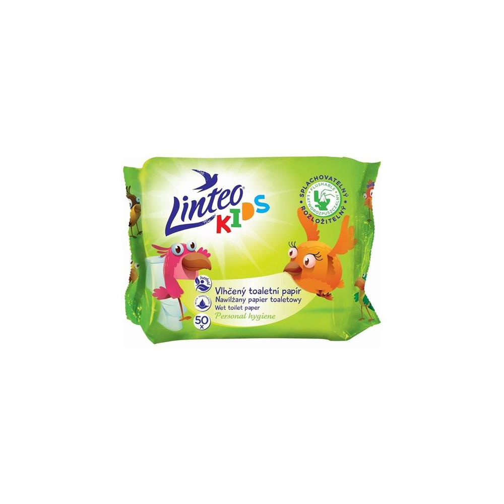 Linteo vlhčený toaletný papier Kids 50ks splachovateľný