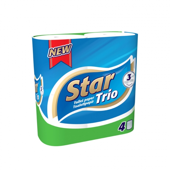 Star Trio toaletný papier 3vrstv. 4rol