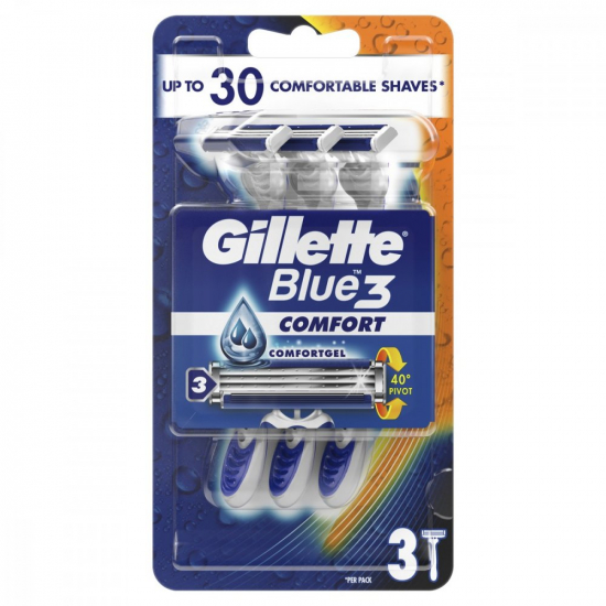 Gillette jednorázový strojček 3ks Blue 3 Comfort