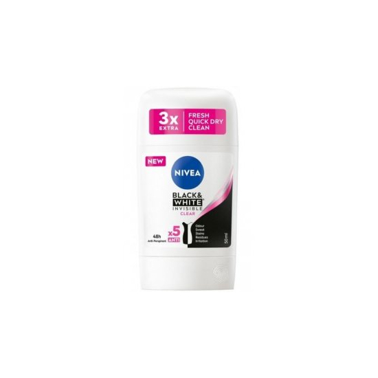 Nivea Stick women 50ml B&W Invisible Clear