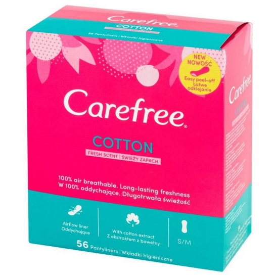 Carfree hygienické vložky 56ks Cotton fresh