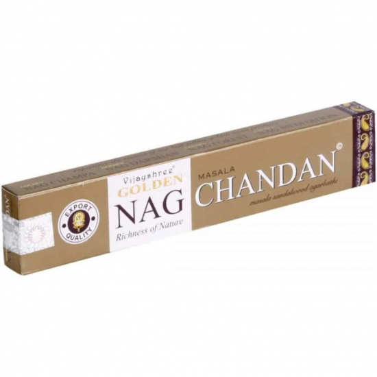 ZENHOME Vonné paličky Golden Nag Chandan 100% natural 15ks/bal