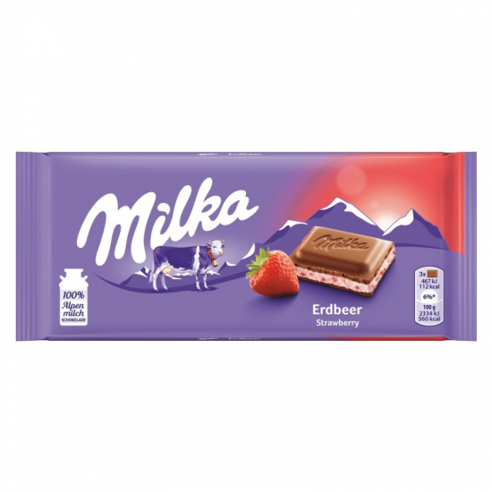 Milka Mliečna čokoláda jahodová 100g