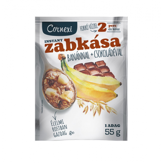 Cornexi ovsená kaša banánová s čokoládou 55g