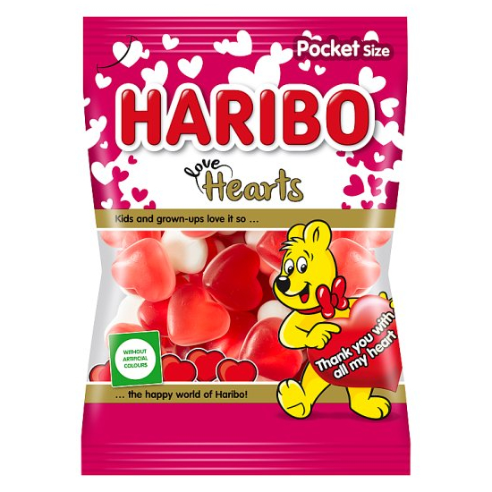 Haribo želé cukríky Love Heartz ovocné 100g