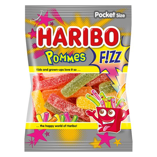 Haribo želé cukríky kyslé hranolky ovocné 100g