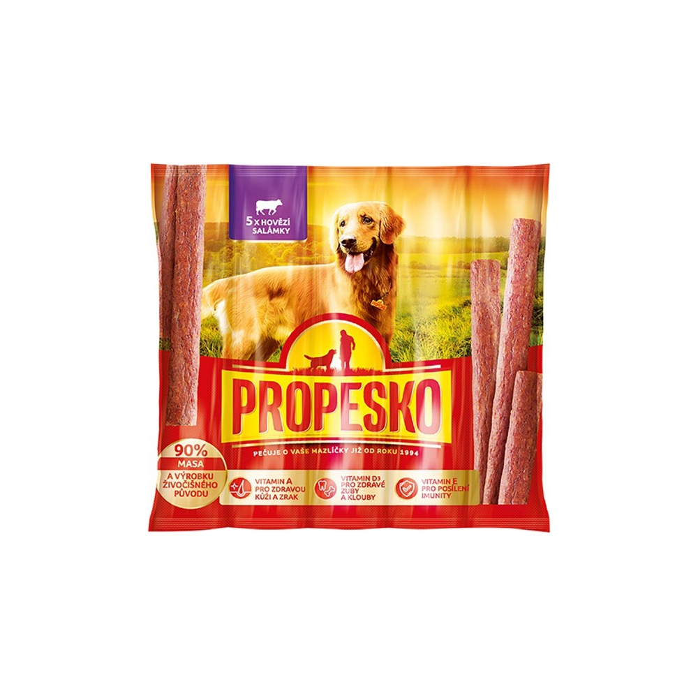 Propesko Snack pre psov hovädzie mäsité tyčinky 5x10g
