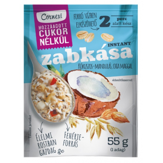 Cornexi ovsená kaša bez pridaného cukru kokos-mandle-chia semianka 55g