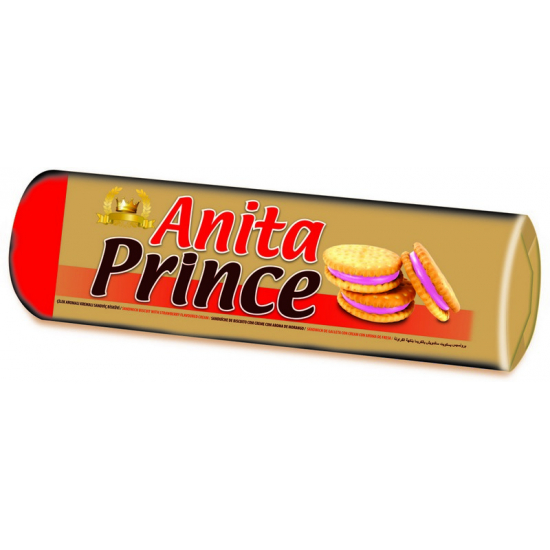 ANITA PRINCE sušienky plnené jahodovým krémom 125g