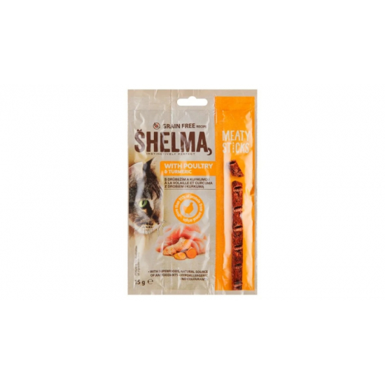 Shelma Snack pre mačky hydinové 15g
