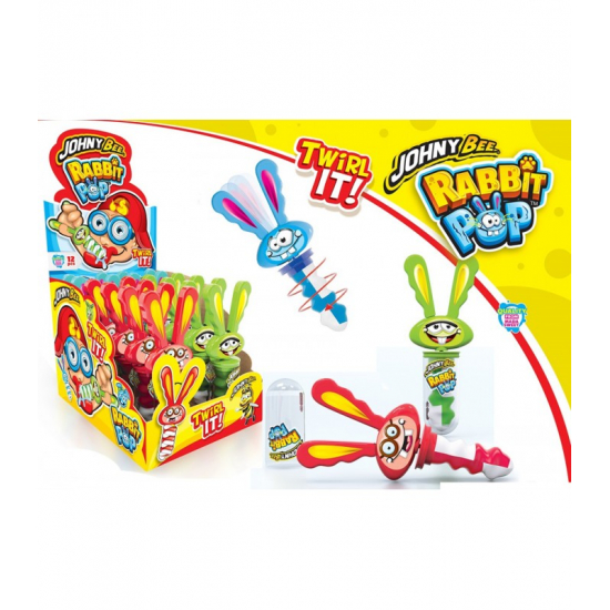 JB Rabbit Pop hračka s lízatkom 23g