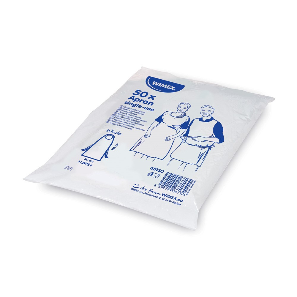 HP Zástera (LDPE) jednorázová biela 50ks 68130