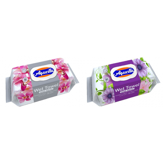 Aquella vlhčené utierky s kvetinovou vôňou 120ks FLIPTOP