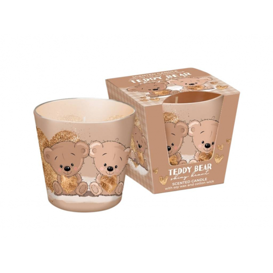 Bartek vonná sviečka 115g Teddy bear Shyny Hearts