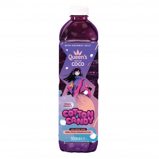 Queen ´s Kokosová voda Cotton Candy 500ml