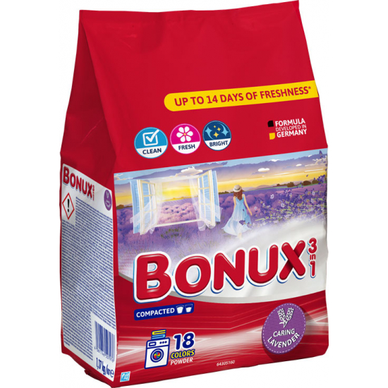 Bonux prací prášok 1,17kg Color Lavender 18PD