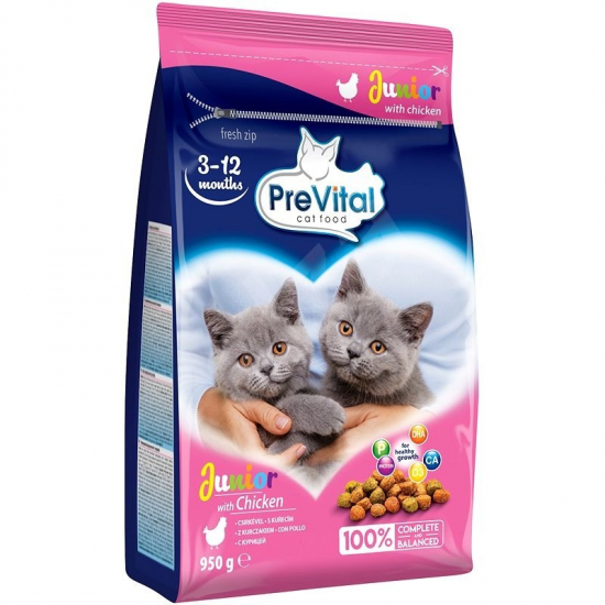 PreVital Granule pre mačky Junior kuracie 950g