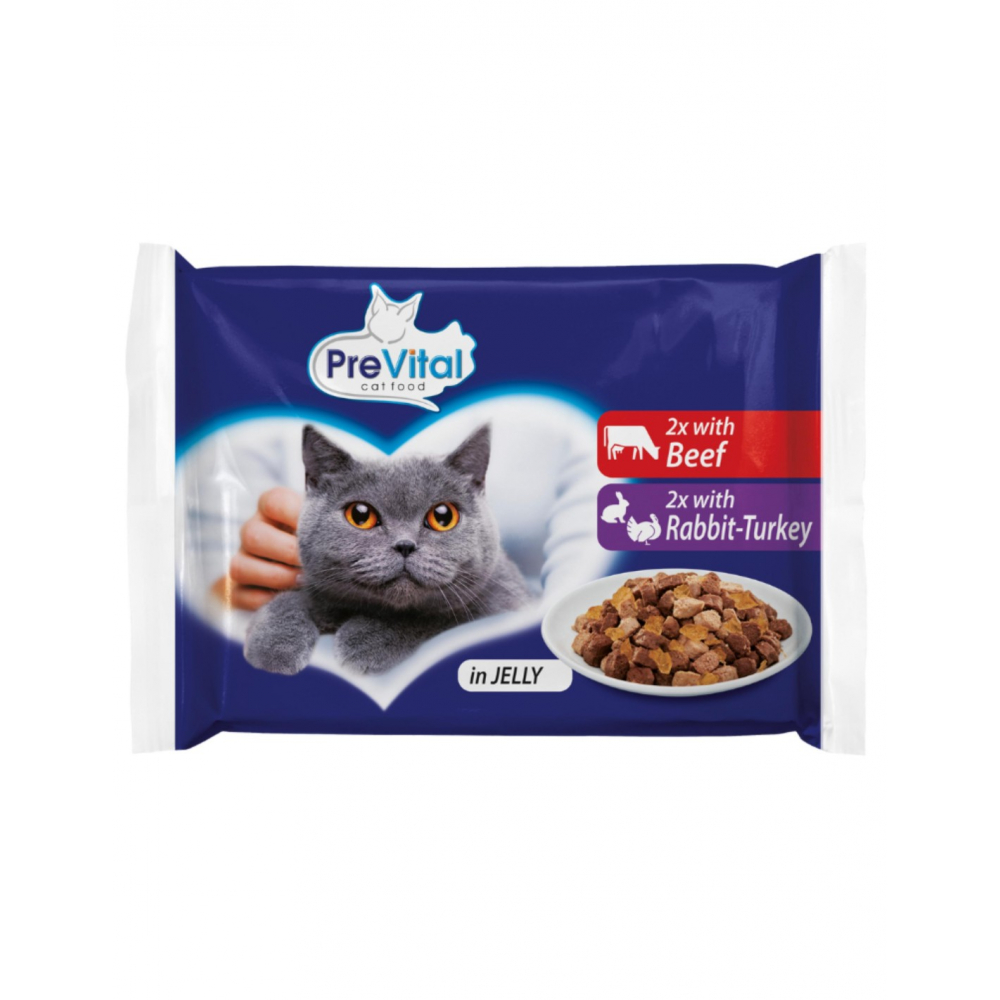 PreVital kapsička pre mačky 4x100g hov, mor-králik