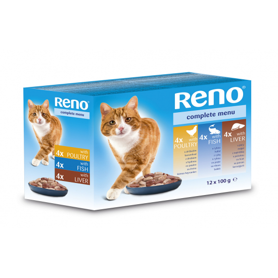Reno Kapsičky pre mačky 12x100g hyd-ryba-pečeň
