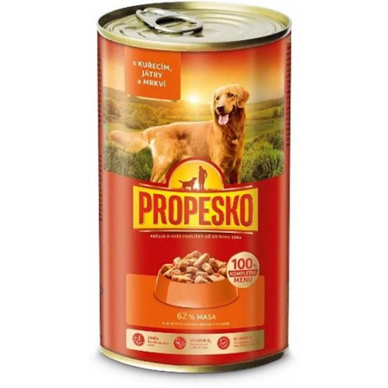 Propesko konzerva pre psov 1240g kura-pečeň-mrkva