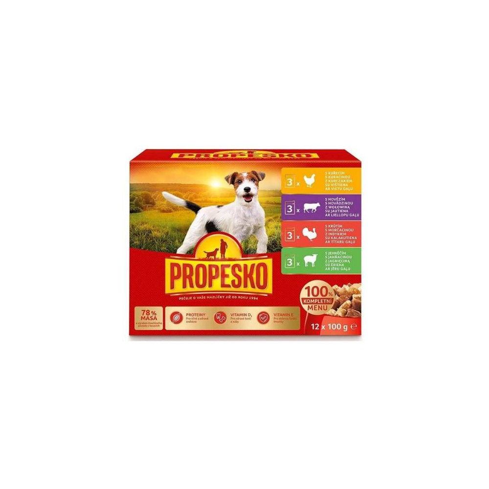Propesko kapsičky pre psov kura-hov-mor-jah 12x100g