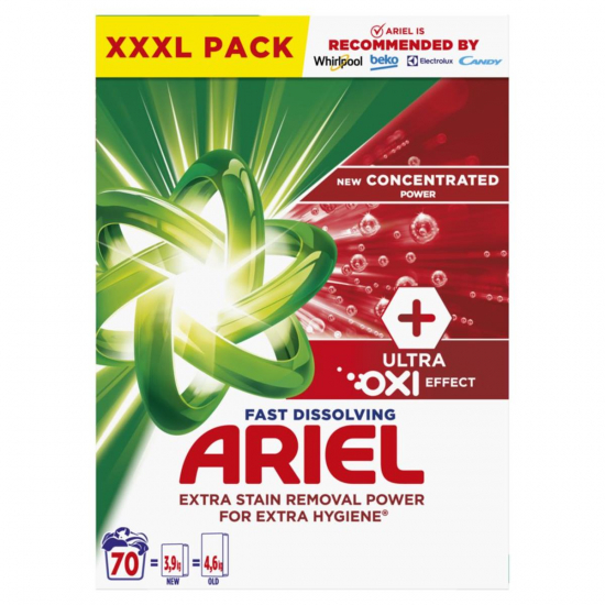 Ariel prací prášok box 3,85kg/70pd Ultra Oxi Effect
