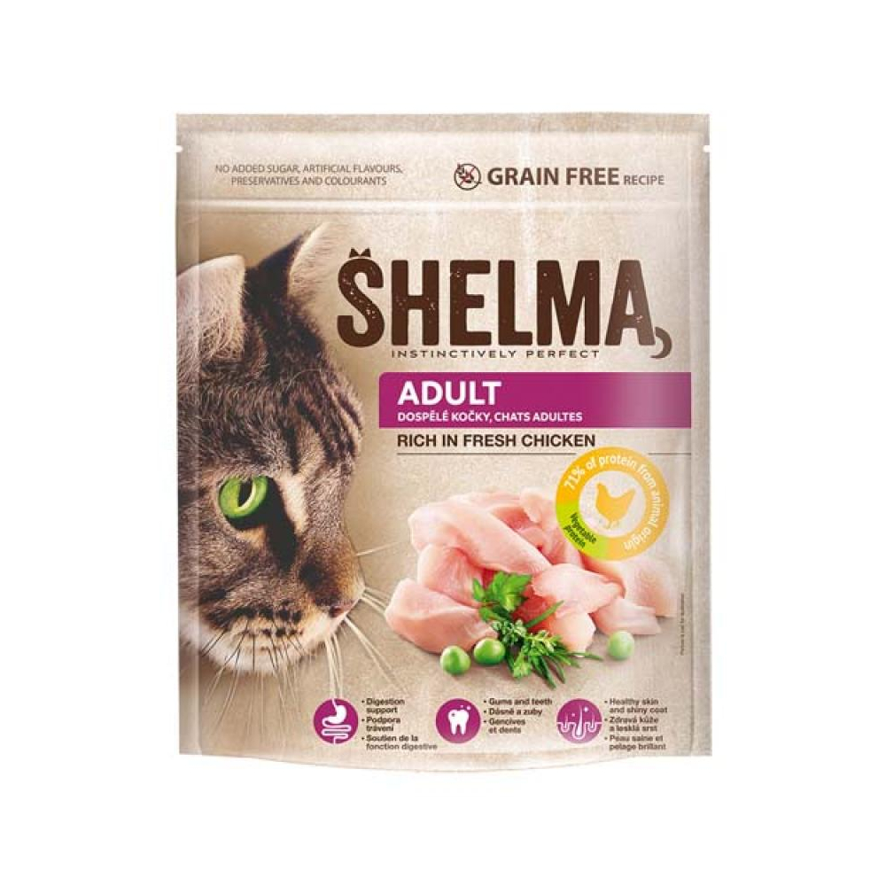 Shelma Granule pre mačky adult 750g kura