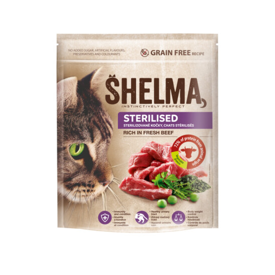Shelma Granule pre mačky hovädzie 750g
