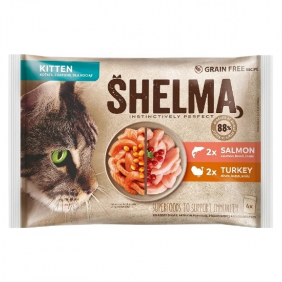 Shelma kapsička pre mačky 4x85g (2ryba, 2morka)