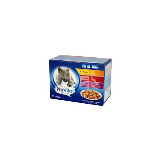 PreVital kapsička pre mačky 12x85g mix príchutí