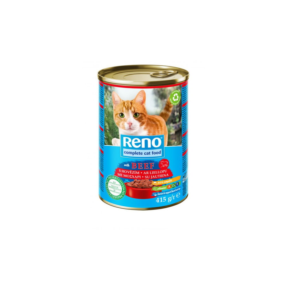 Reno konzerva pre mačky hovädzia 415g