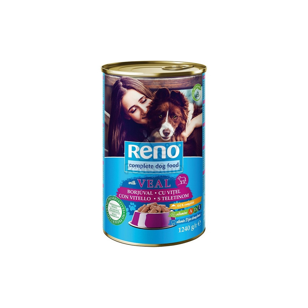 Reno konzerva pre psy teľa 1240g