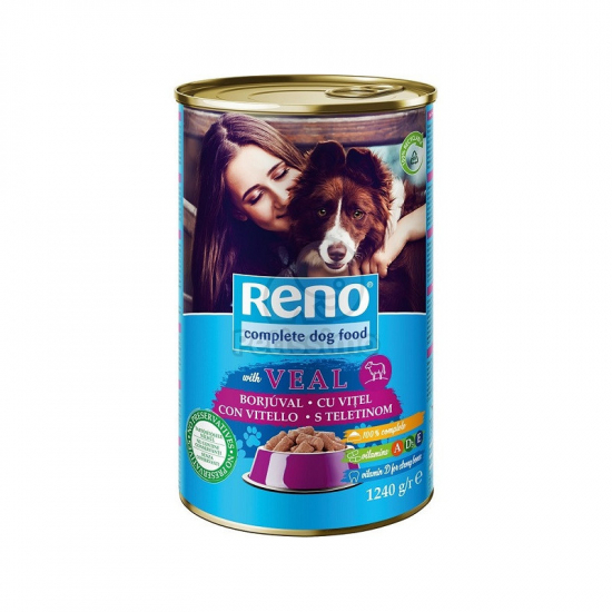 Reno konzerva pre psy teľa 1240g