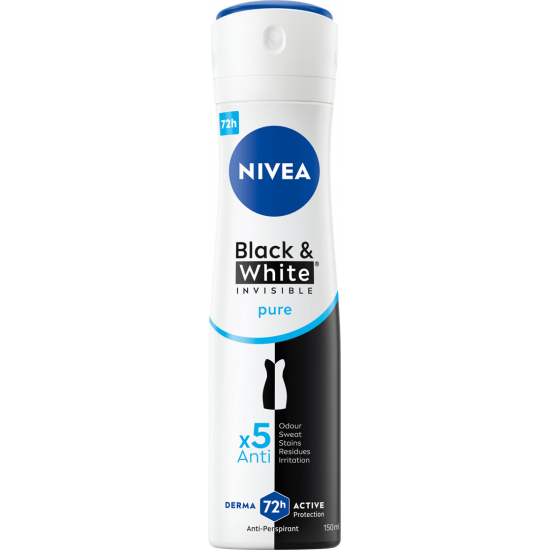 Nivea deo 150 ml Invisible B&W Pure